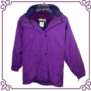 Vintage 1990s Head Sportswear Removable Liner Ski Snow Jacket Purple Small